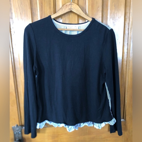 KATE SPADE Broome Street Black Long Sleeve Women's Top - Picture 1 of 10